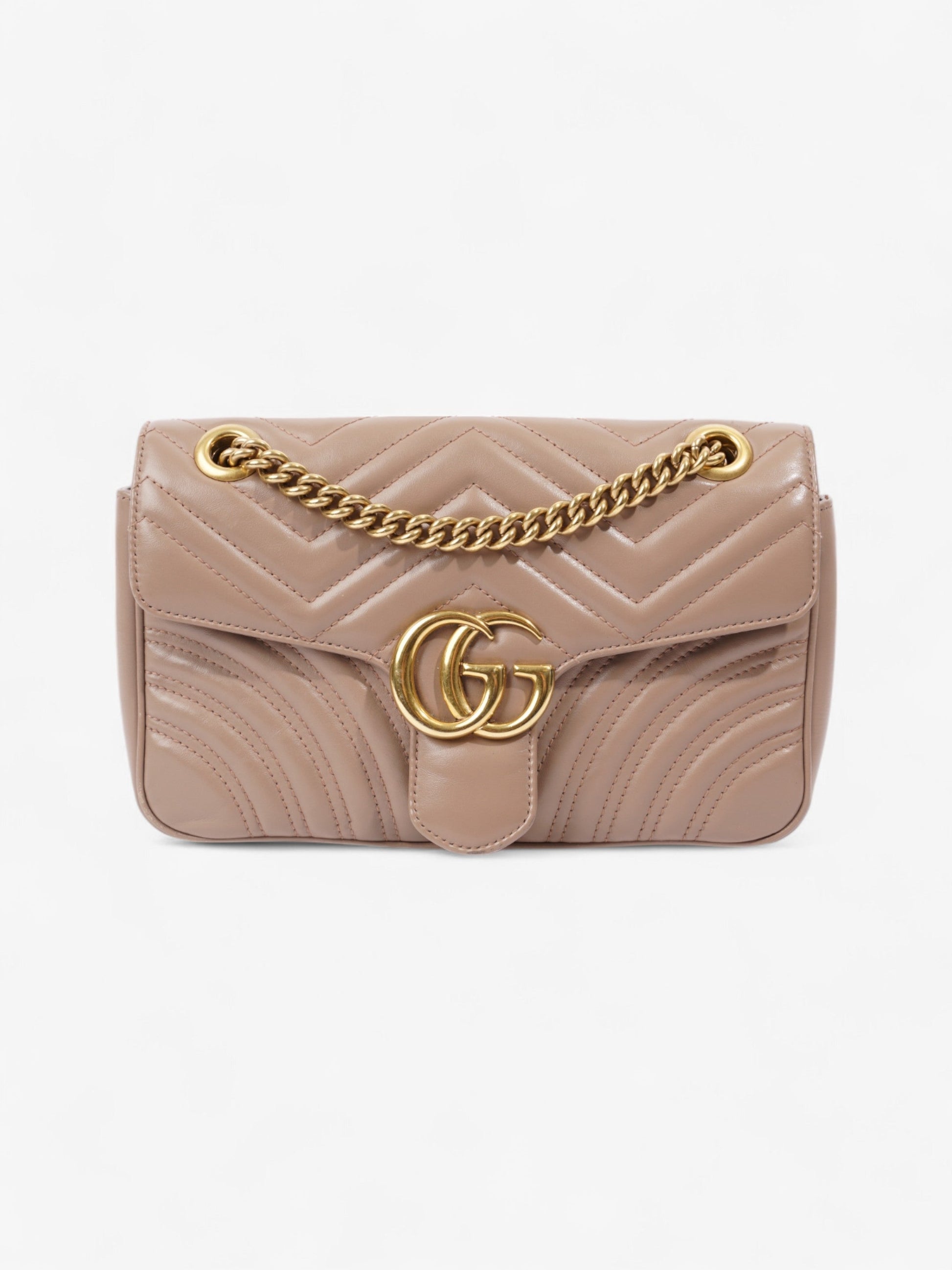 Gucci Marmont Dusty Small Shoulder Bag Leather Matelasse