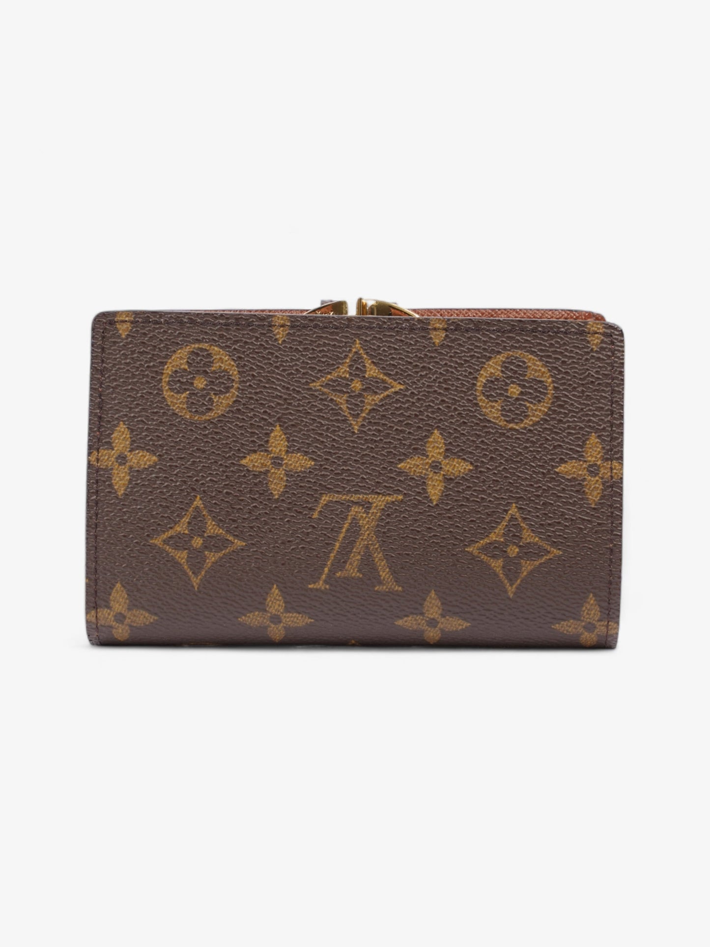 Louis Vuitton French Kisslock Bi-Fold Coin Coated Monogram Canvas Coated Canvas Wallet Case