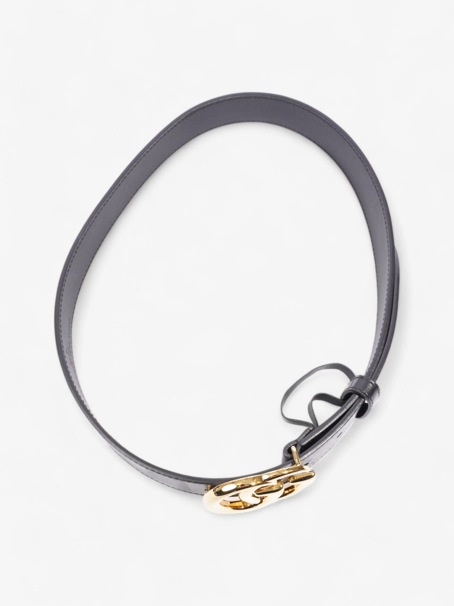 Gucci Marmont Belt Handbag Leather Black Accessory 70Cm 30