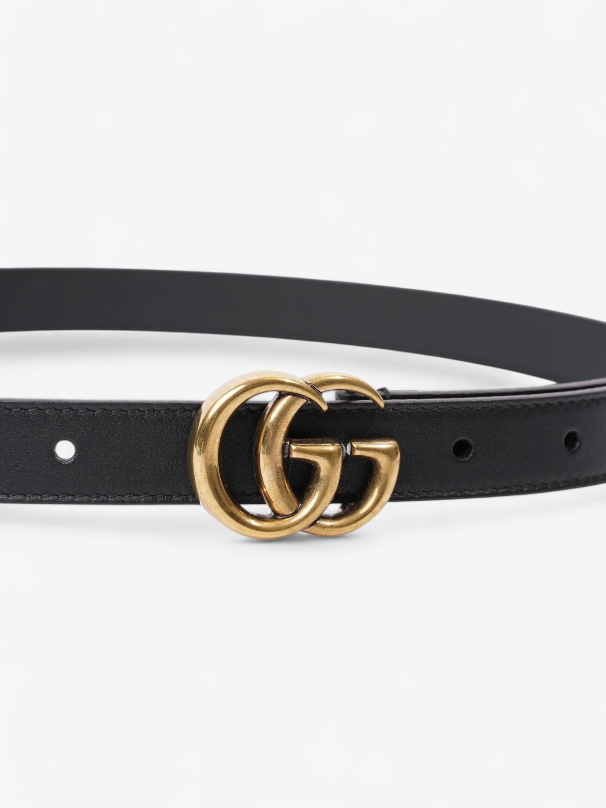 Gucci Marmont Thin Belt Handbag Leather Black Accessory 22
