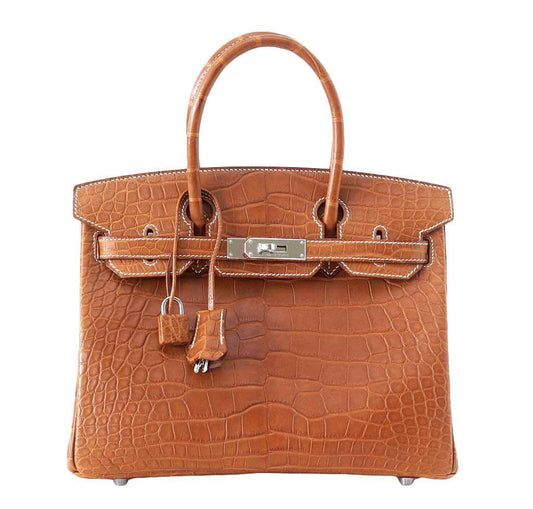 Hermes Birkin Alligator Fauve Barenia Bag Travel Bag
