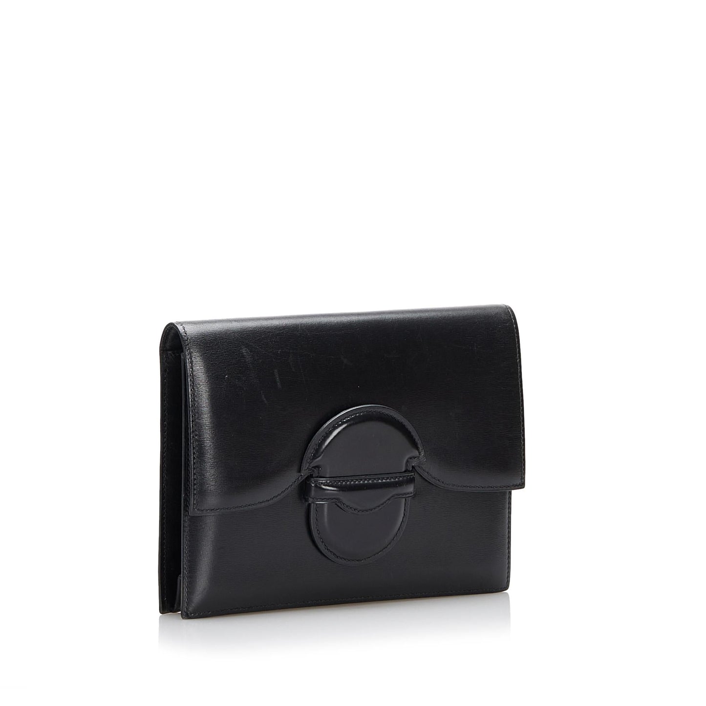 Hermes Luxury Box Calf Clutch Bag (Shg Tvrjo Leather