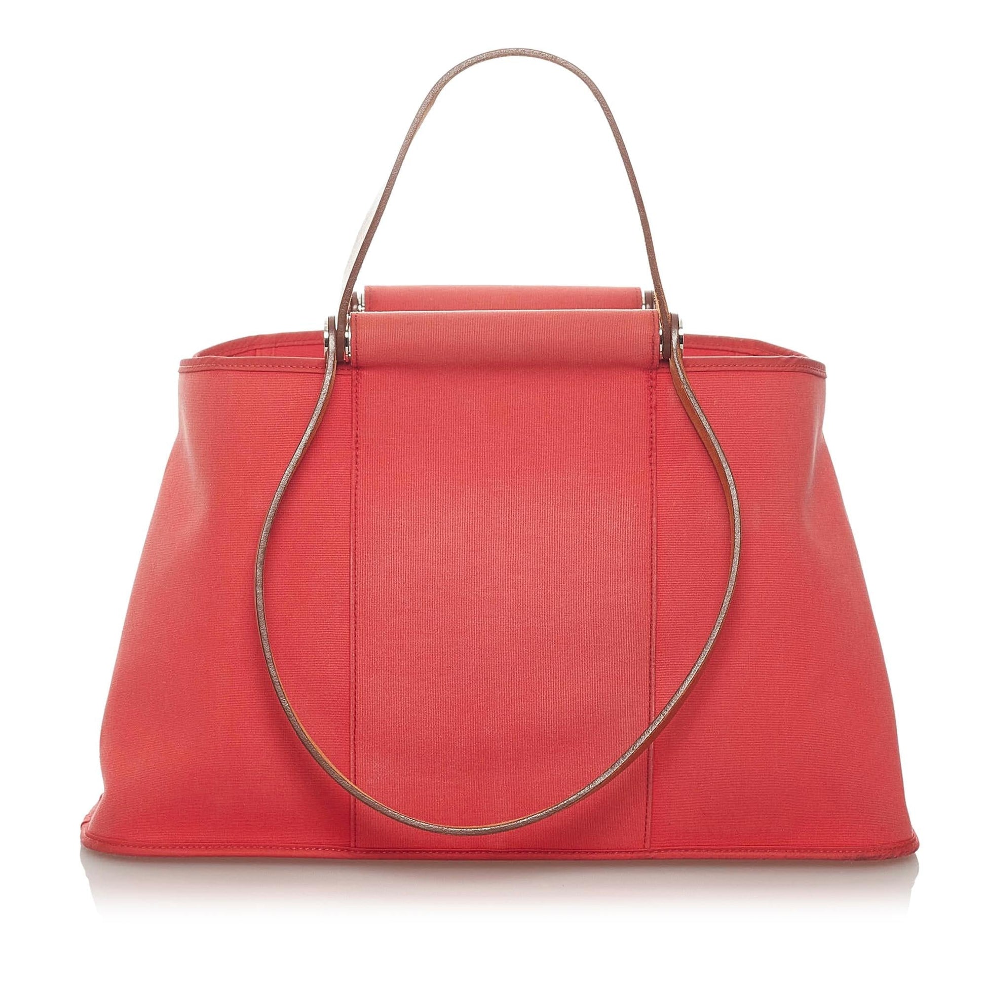 Hermes Luxury Cabag Elan Satchel (Shg Qdwe U) Canvas Travel Bag