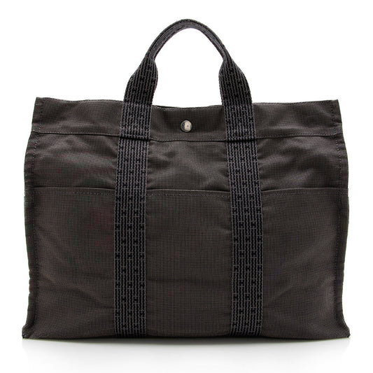 Hermes Herline Mm Tote Shf Canvas Tote Bag