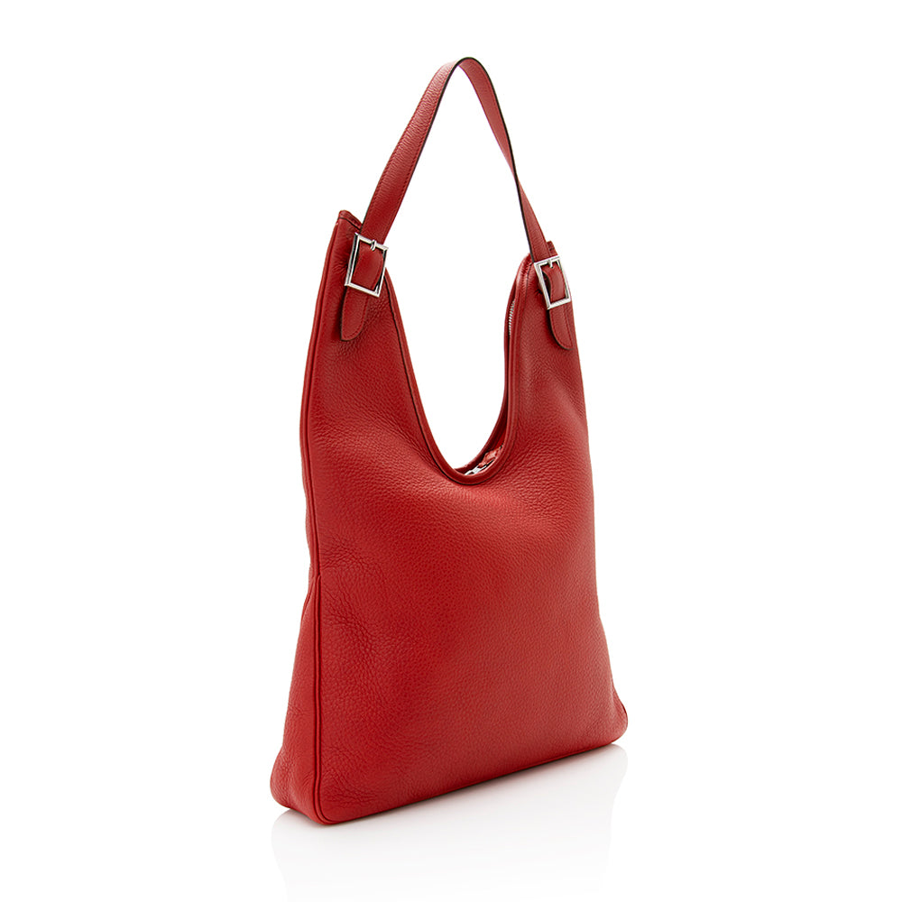 Hermes Luxury Clemence Massai Pm Bag (Shf ) Leather Travel Bag