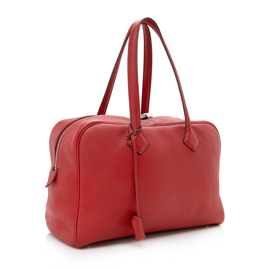 Hermes Luxury Clemence Victoria Ii F Cm Satchel Travel Bag