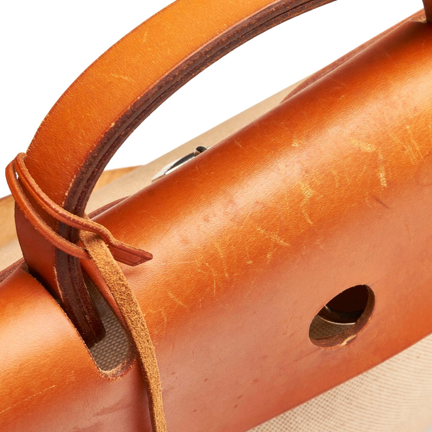 Hermes Luxury Herbag Satchel (Shg ) Canvas Travel Bag
