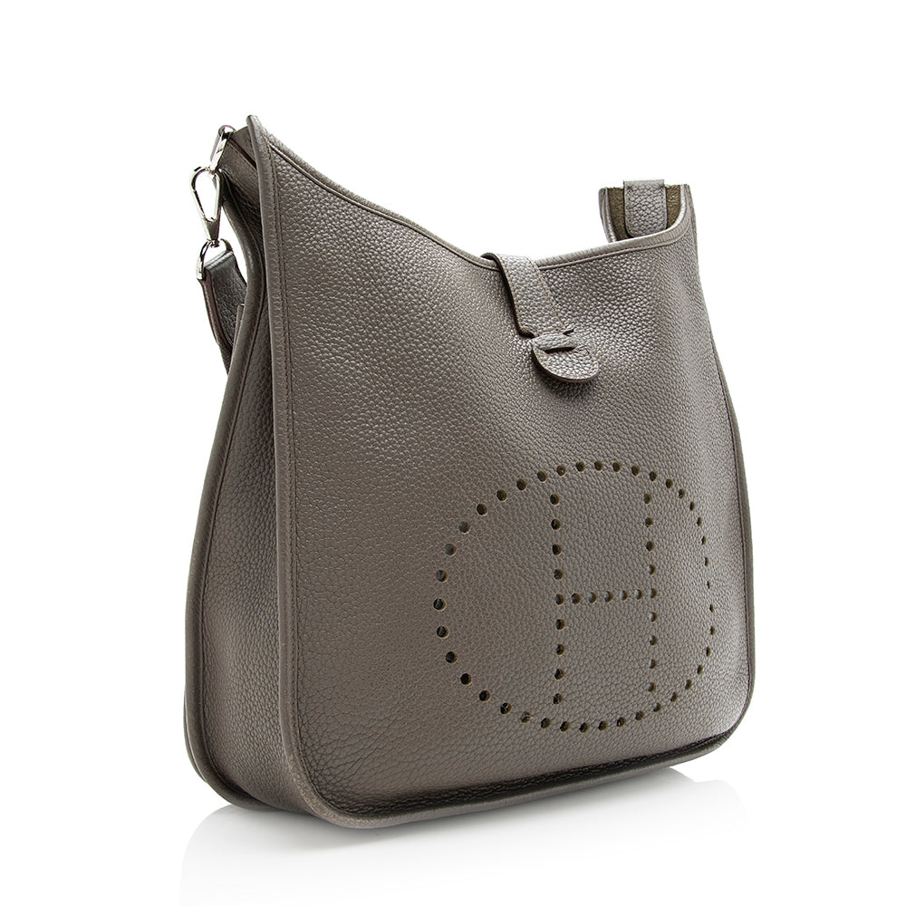Hermes Luxury Taurillon Clemence Evelyne Iii Pm Shoulder Shoulder Bag