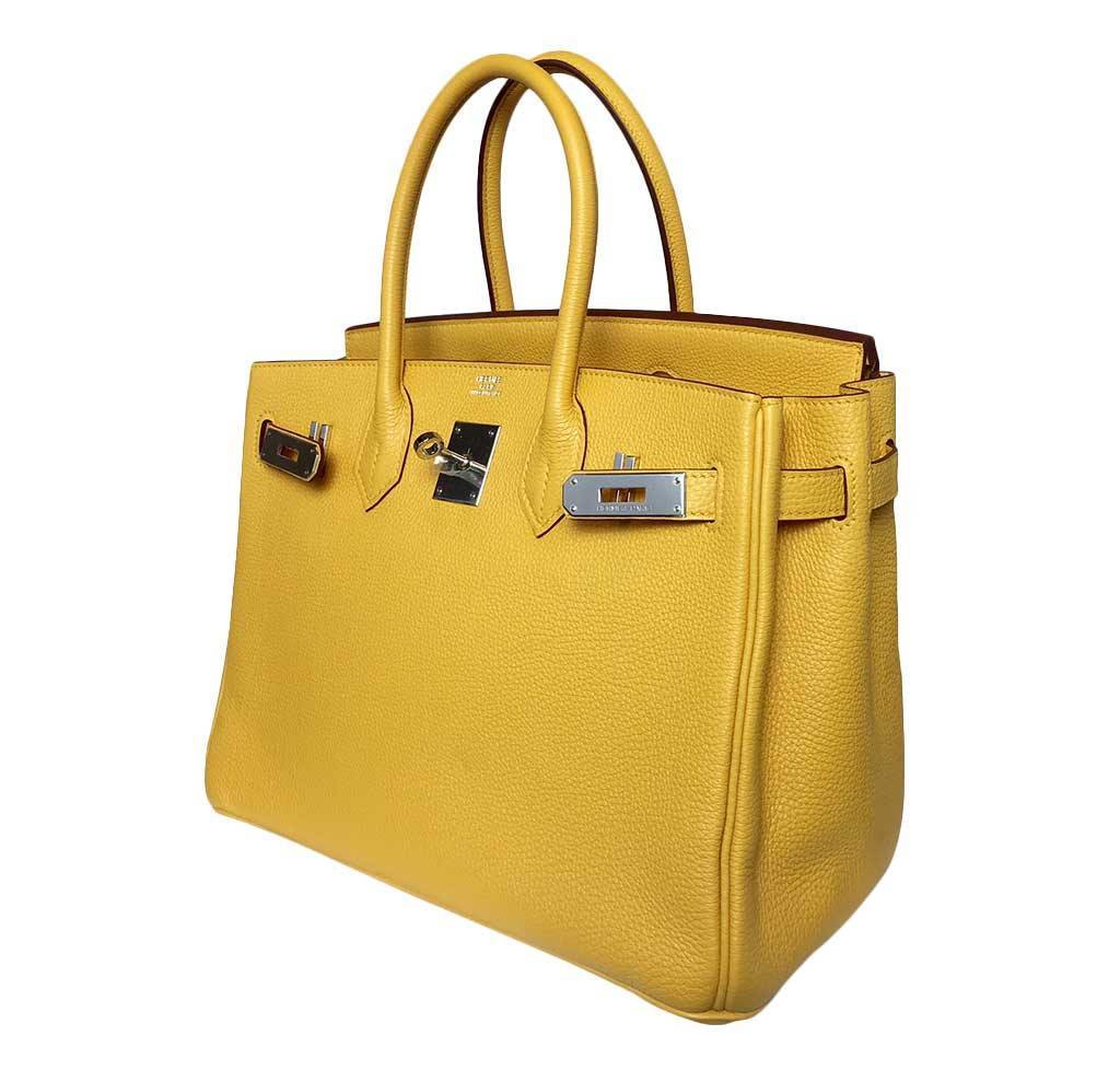 Hermes Birkin Soleil Yellow Bag Travel Bag