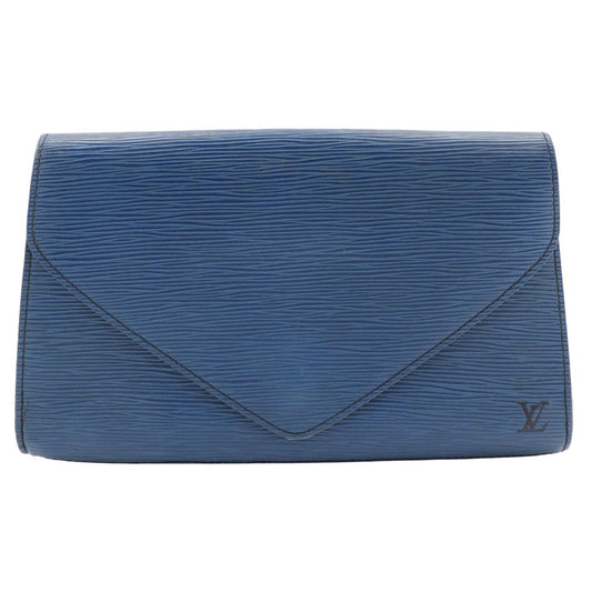 Louis Vuitton M52635 Epi business Art deco Leather Blue Clutch Bag
