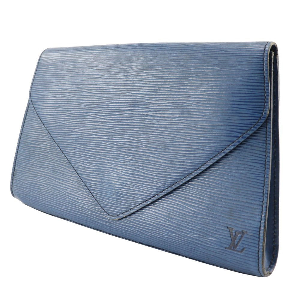 Louis Vuitton M52635 Epi business Art deco Leather Blue Clutch Bag
