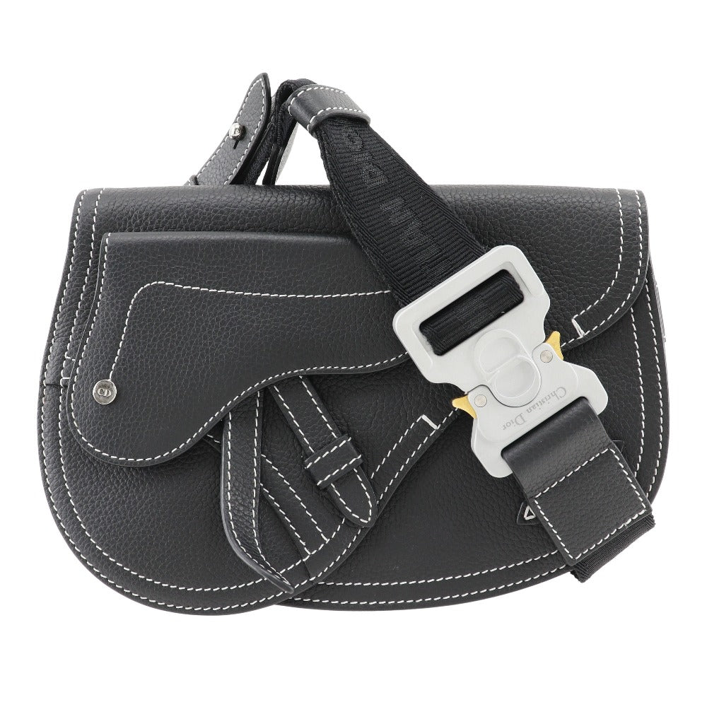 Dior Sling Bag Calfskin Saddle Mens Black Travel Bag