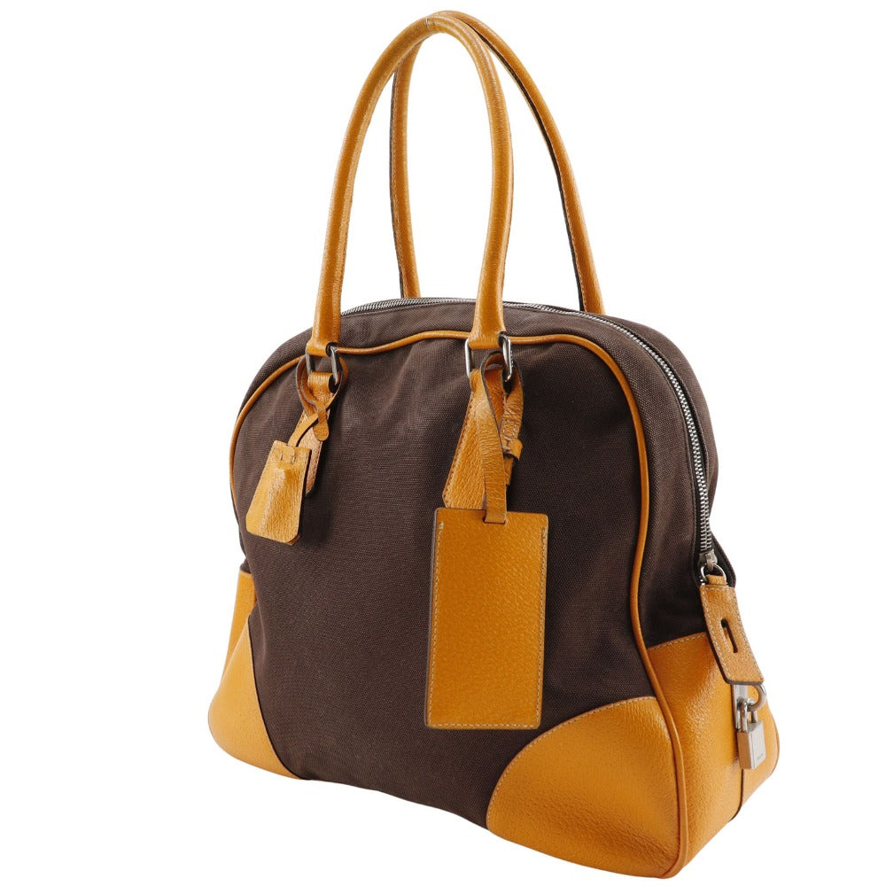 Prada Boston Tote Bag Canvas Mini