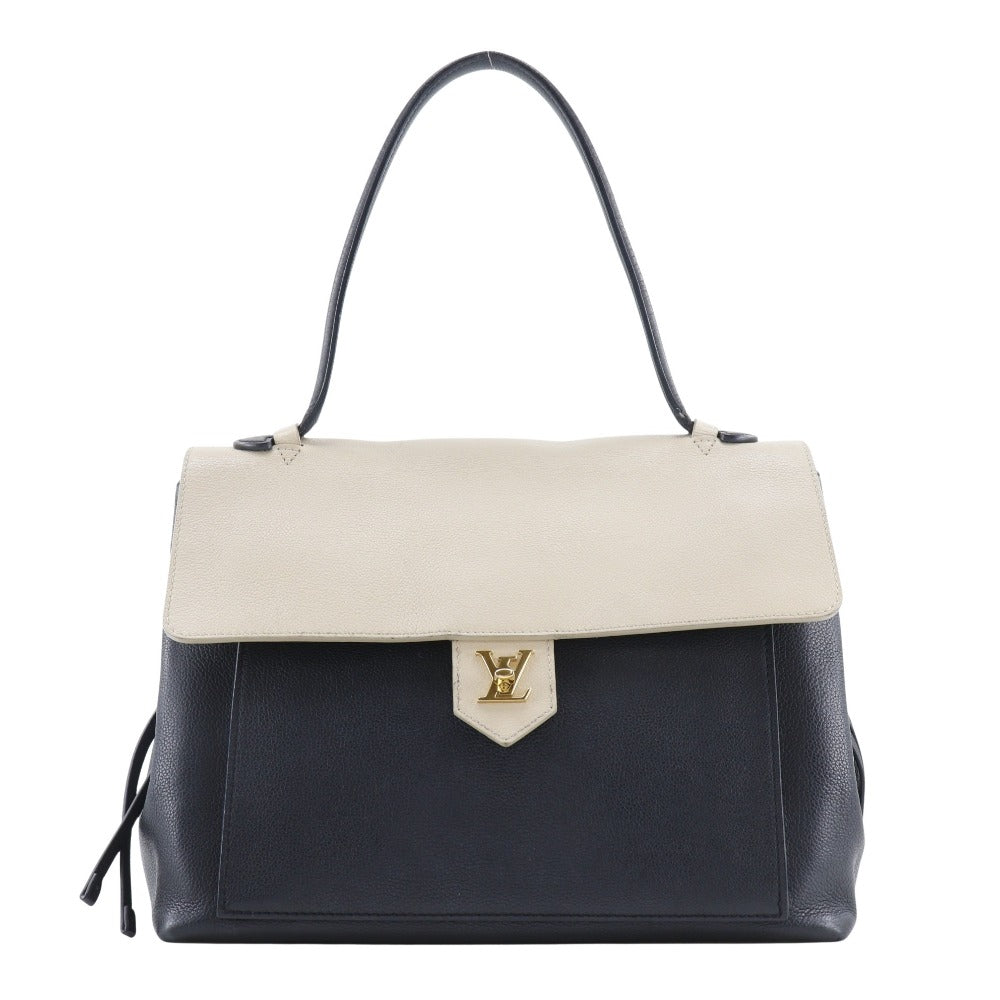 Louis Vuitton M50191 Rock Me MM Calfskin Black Beige Tote Bag