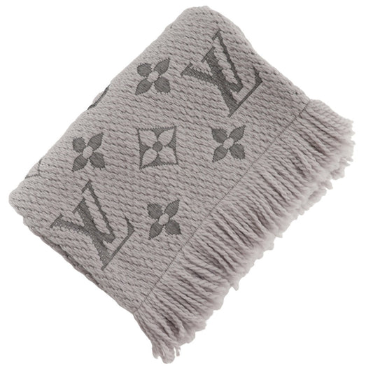 Louis Vuitton Scarf M74742 Esharp Logomania Wool Gray Apparel