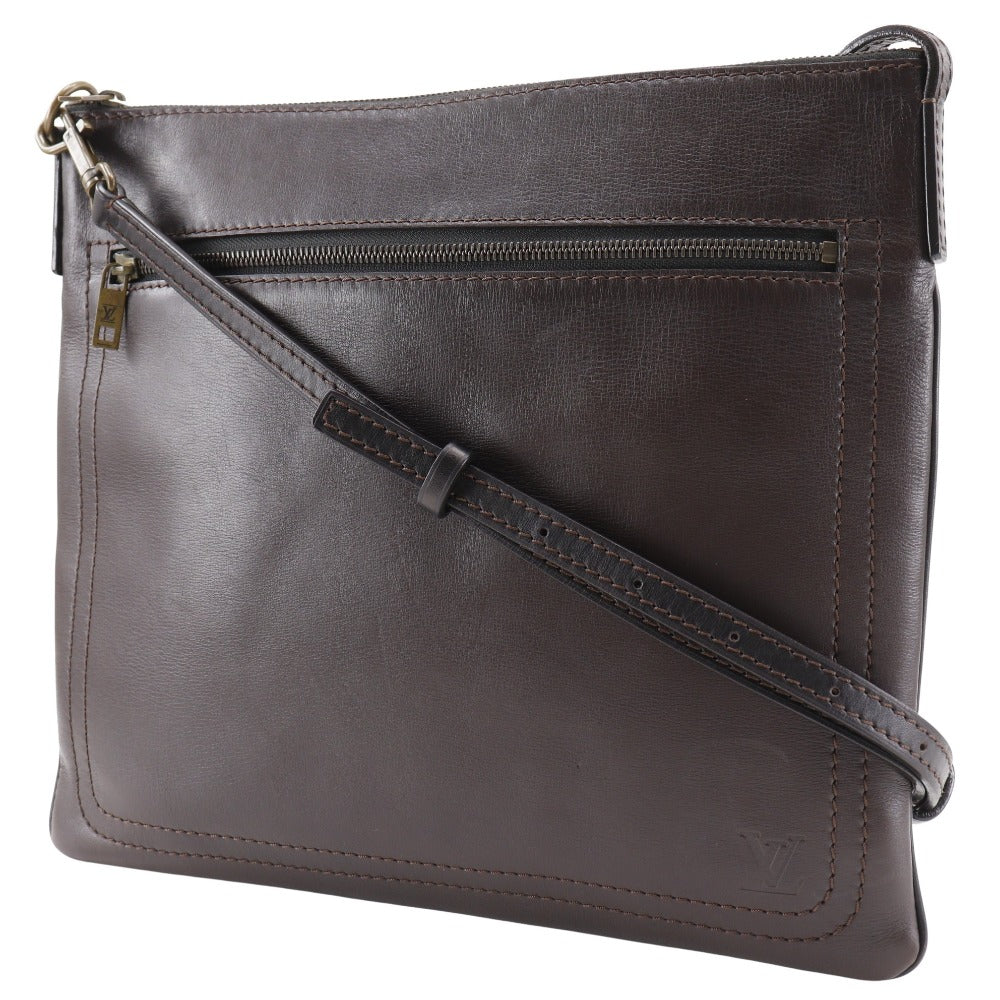 Louis Vuitton M92073 Utah Sac Plat Calfskin Brown Shoulder Bag