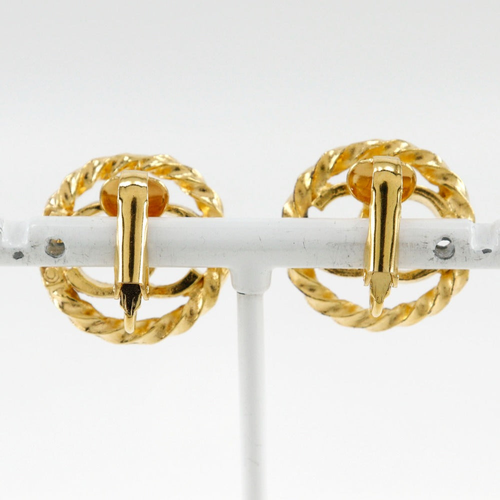 Coco Mark Gold Plated Earrings Jewelry Classic