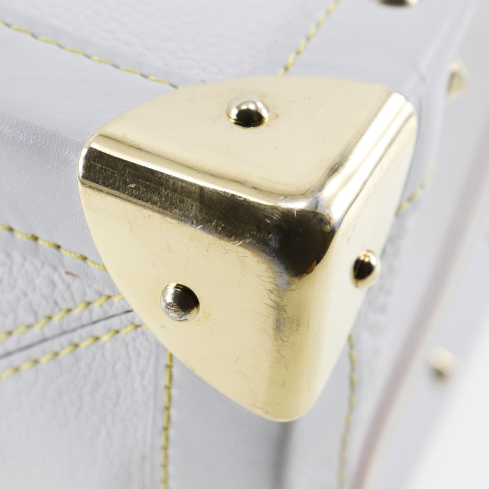 Louis Vuitton M91815 Goatskin Bron Suhali line White Handbag