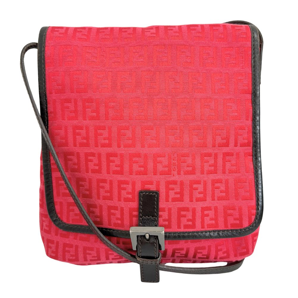 Fendi Zucca Shoulder Bag 8Bt052 Canvas