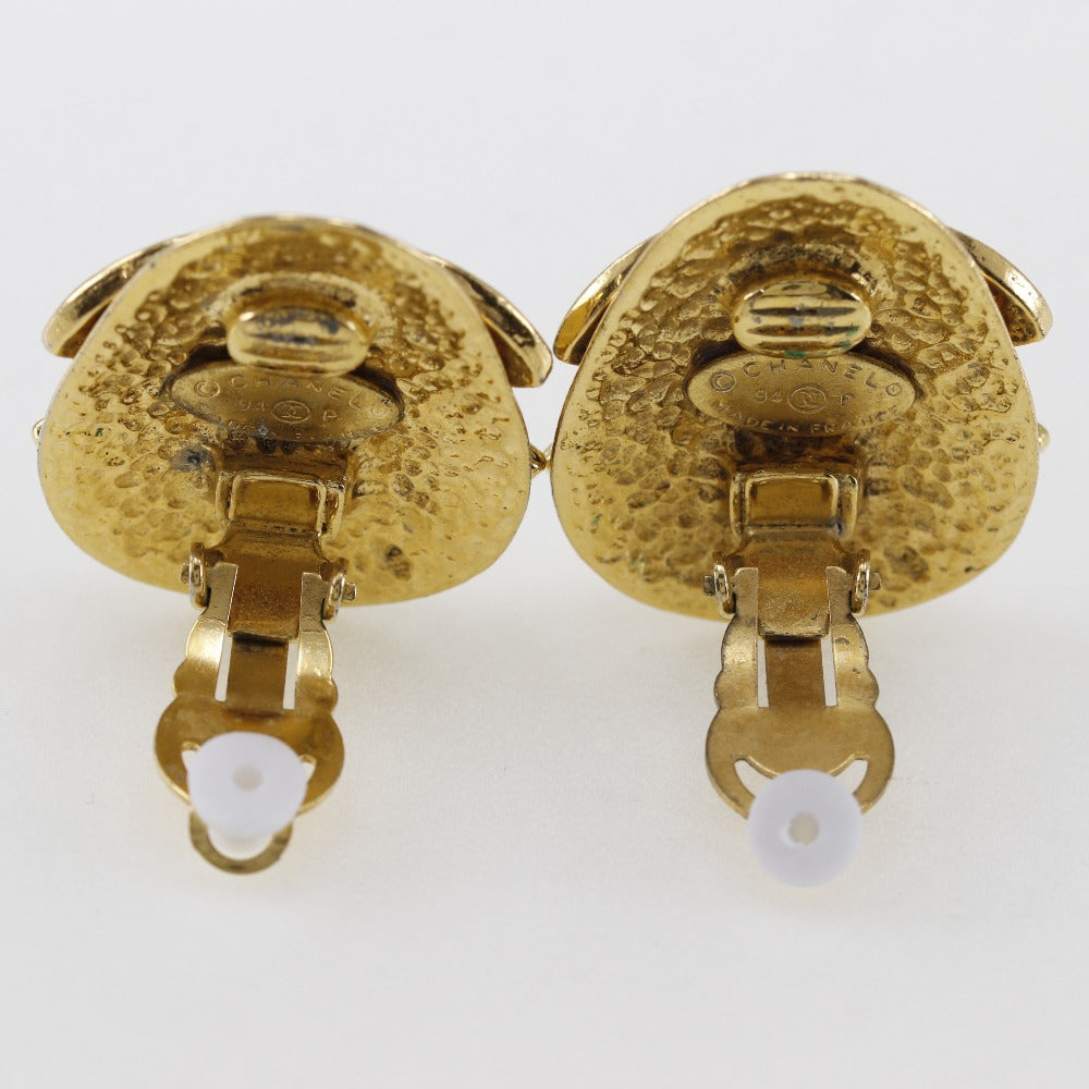 Chanel Coco Mark Gold Earrings Jewelry