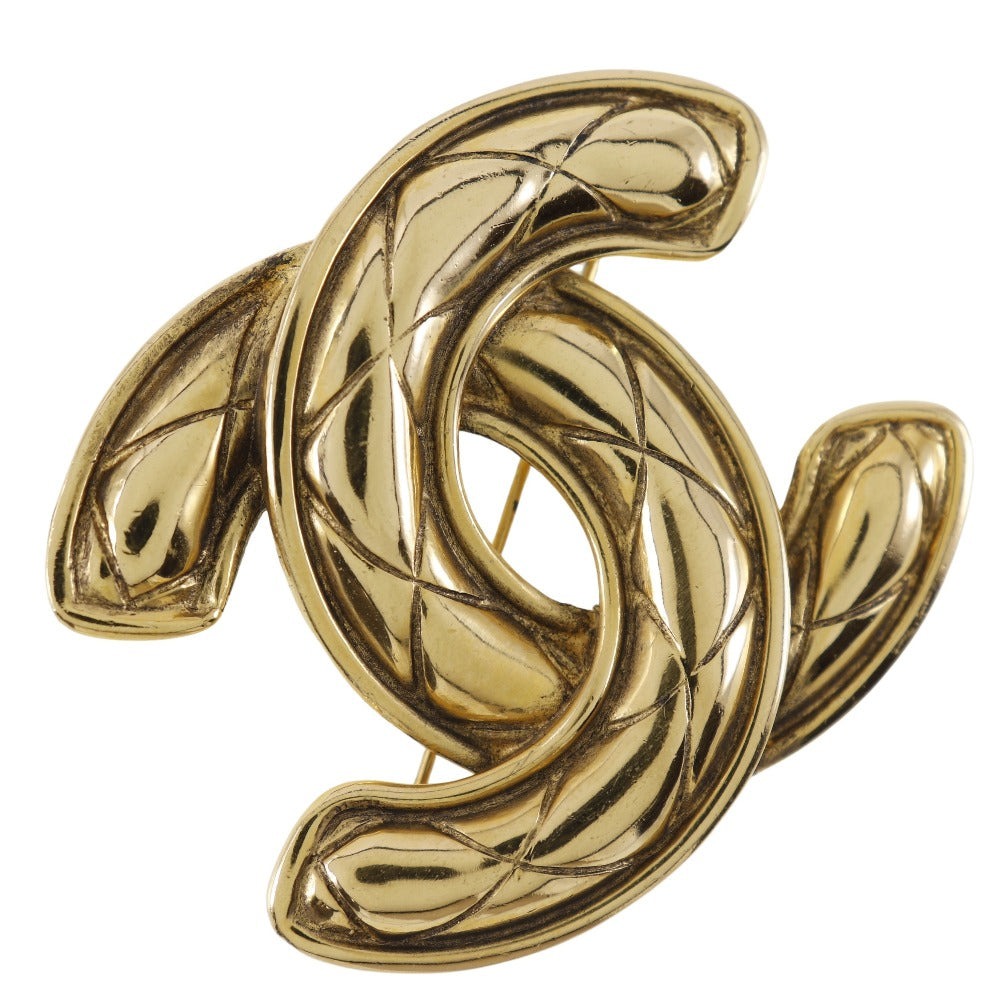 Coco Mark Brooch Gold Plated Classic