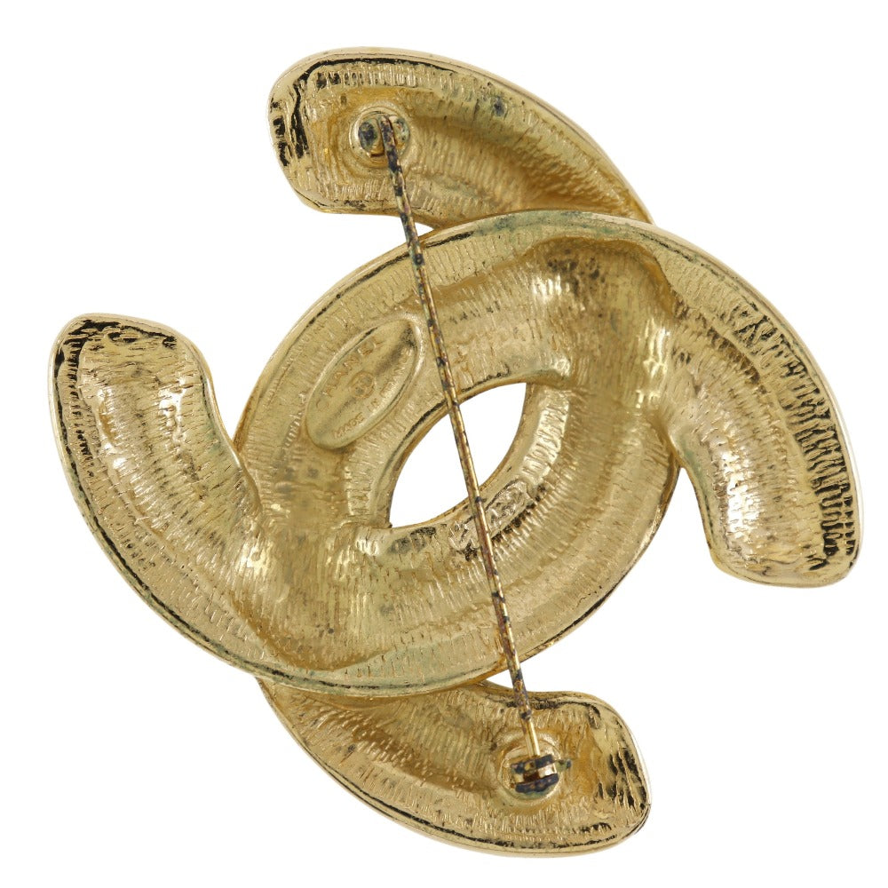 Coco Mark Brooch Gold Plated Classic