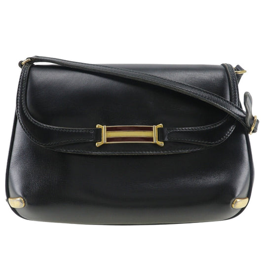 Gucci Sherry line Old Calfskin Black Shoulder Bag