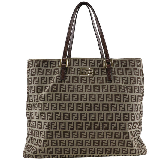Fendi Handbag 8Bh132 Zucchino Women Canvas Nylon Brown Travel Bag