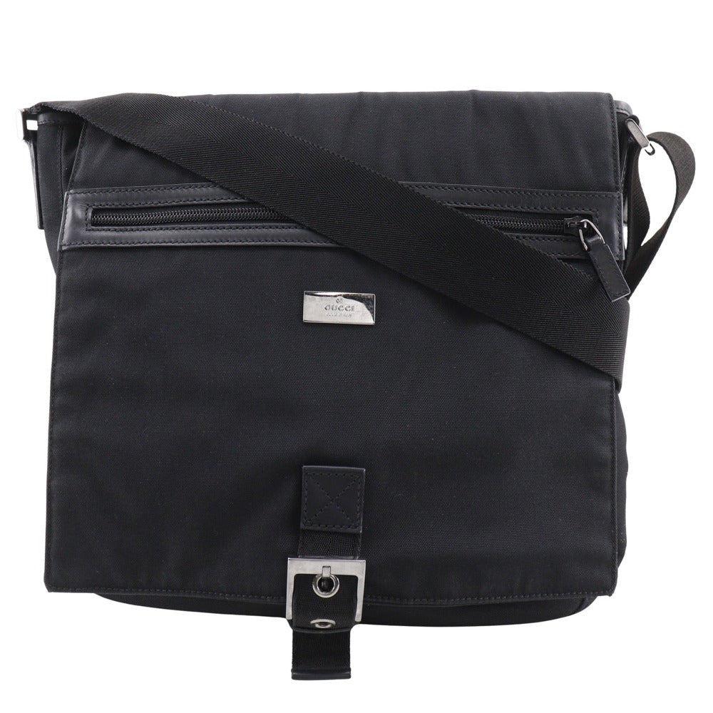 Gucci Canvas Nylon Black Shoulder Bag