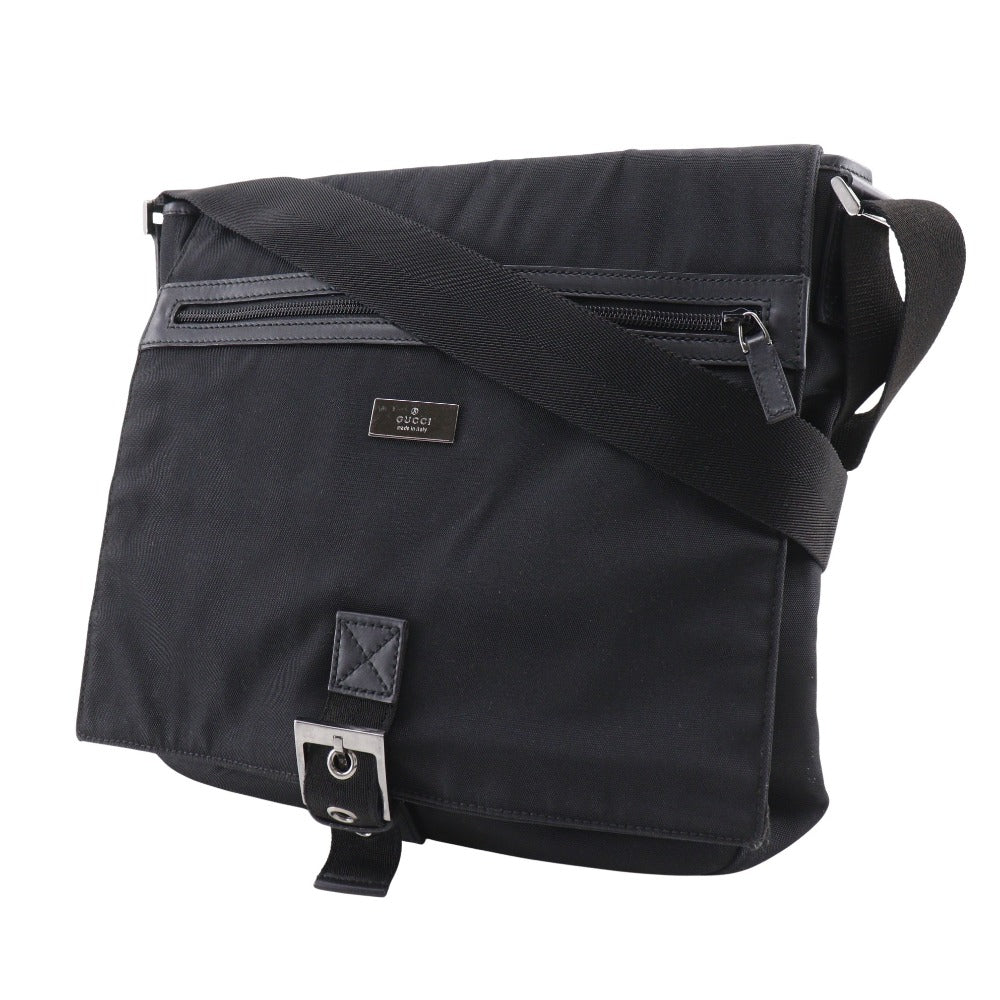 Gucci Canvas Nylon Black Shoulder Bag