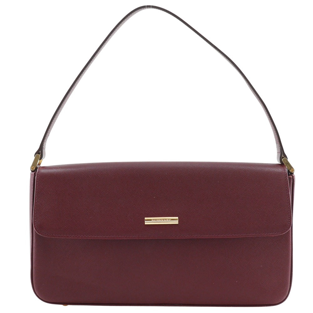 Burberry Shoulder Bag Bordeaux One Belt Hobo Women Leather