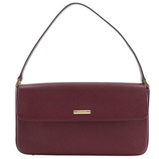Burberry Shoulder Bag Bordeaux One Belt Hobo Women Leather