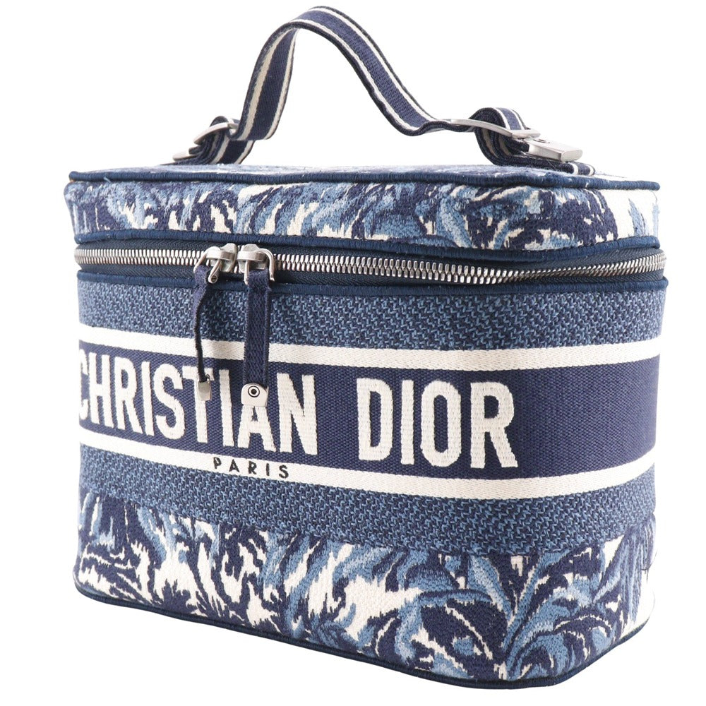 Dior Travel Vanity Embroidery Handbag Canvas Travel Bag