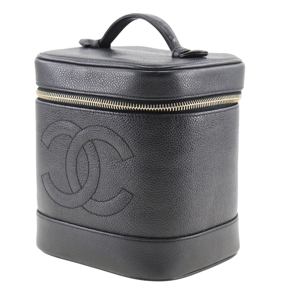Chanel Caviar skin Vanity Black Handbag 5