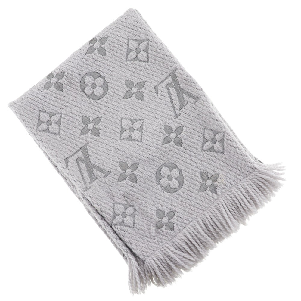 Louis Vuitton Scarf M74742 Escalp Mania Muffler Wool Gray Logo Apparel