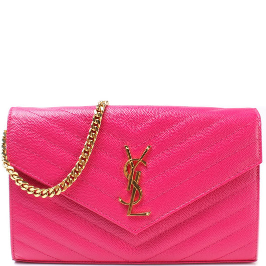 YSL Saint Laurent Grain De Wallet Bag Chain Travel Bag Chain Wallet 9