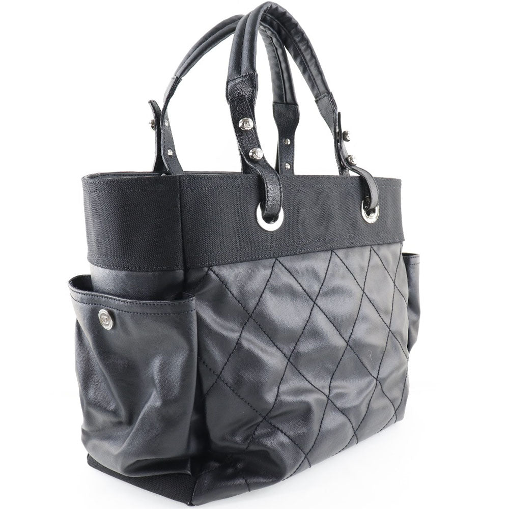 Chanel PVC Paris Biarritz Black GM Tote Bag