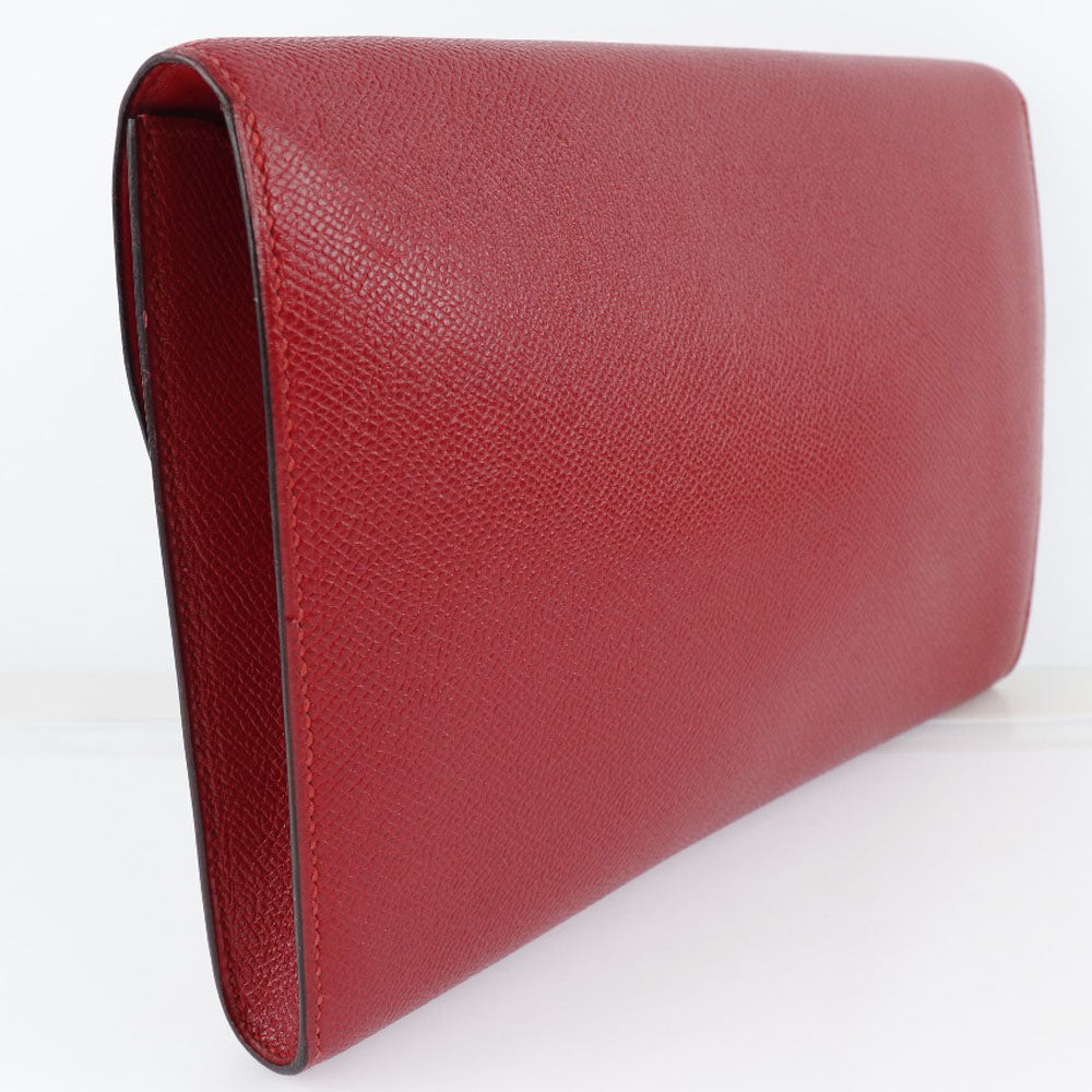 Hermes Clutch Bag Epsom Women Red Logo