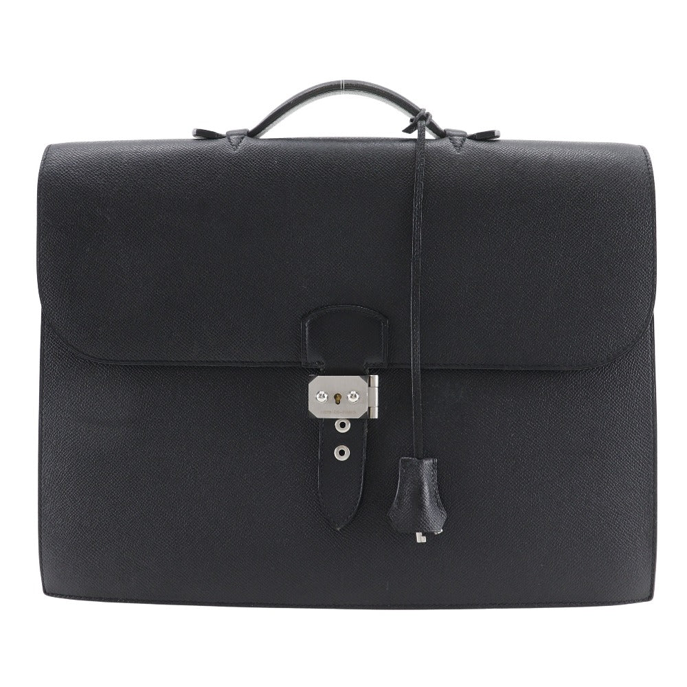 Hermes Business Bag Epsom Sac Adepeche Mens Black Travel Bag