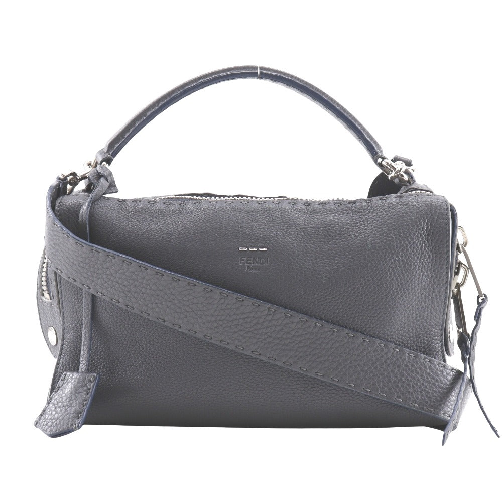 Fendi Handbag 8Bl137 Calfskin 2Wayshoulder Celeria Ray Women Gray Shoulder Bag
