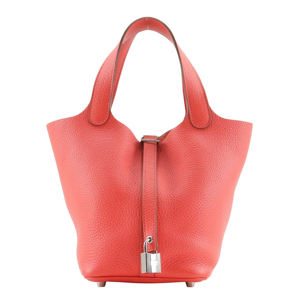 Taurillon Clemence Metal Picotan Rock Pm Women Pink Silver Travel Bag