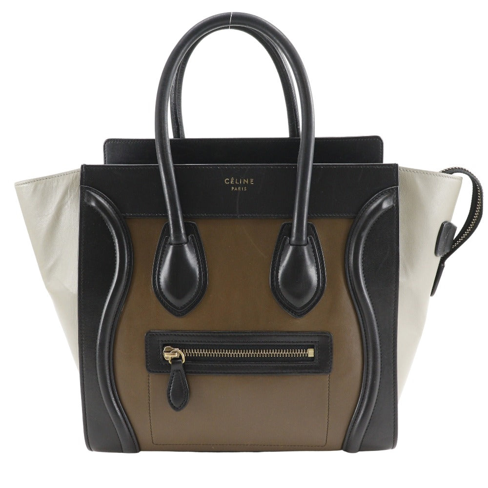 Calfskin Luggage Micro Shopper Women Brown Travel Bag