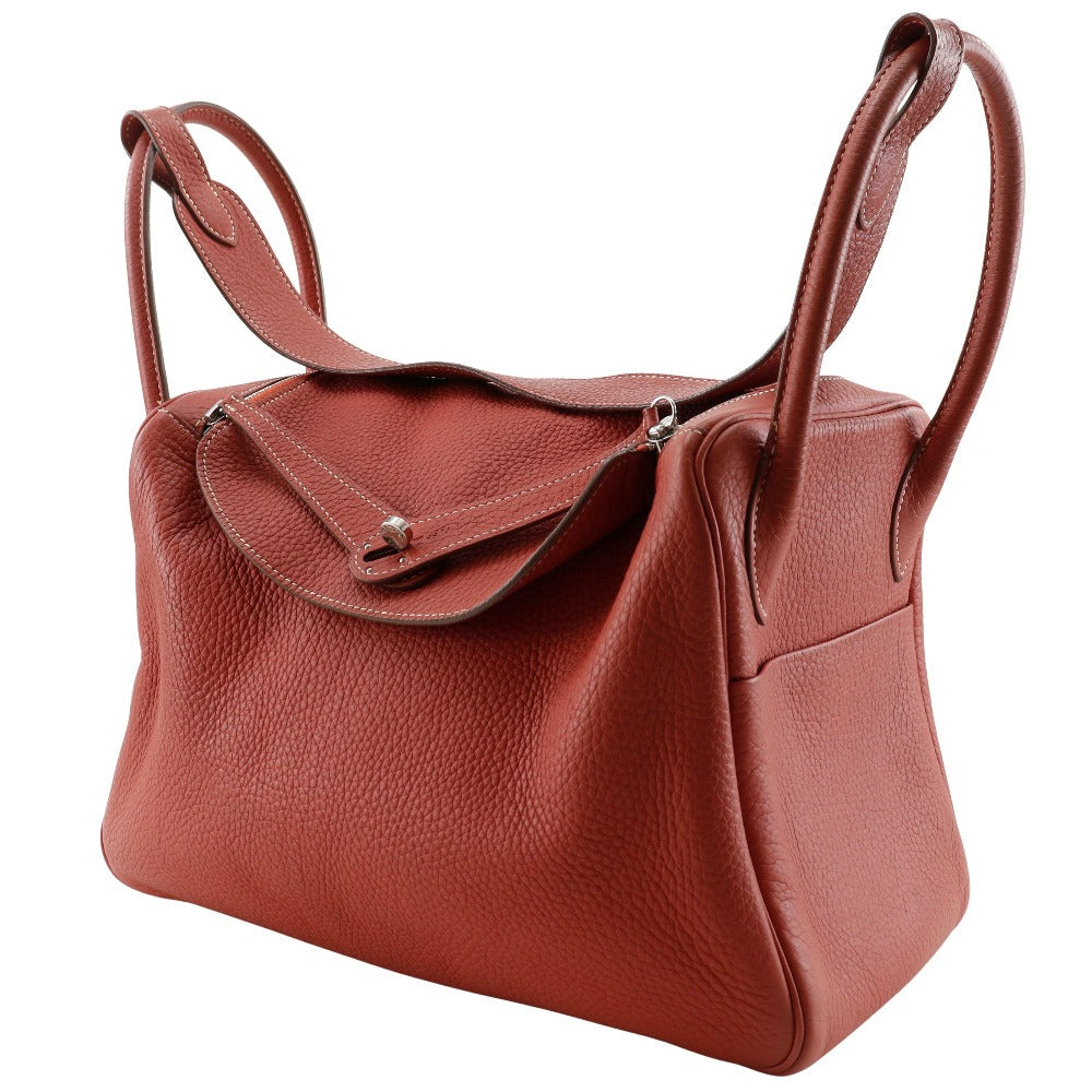 Togo Orange Metal Wayshoulder Lindy Women Silver Shoulder Bag