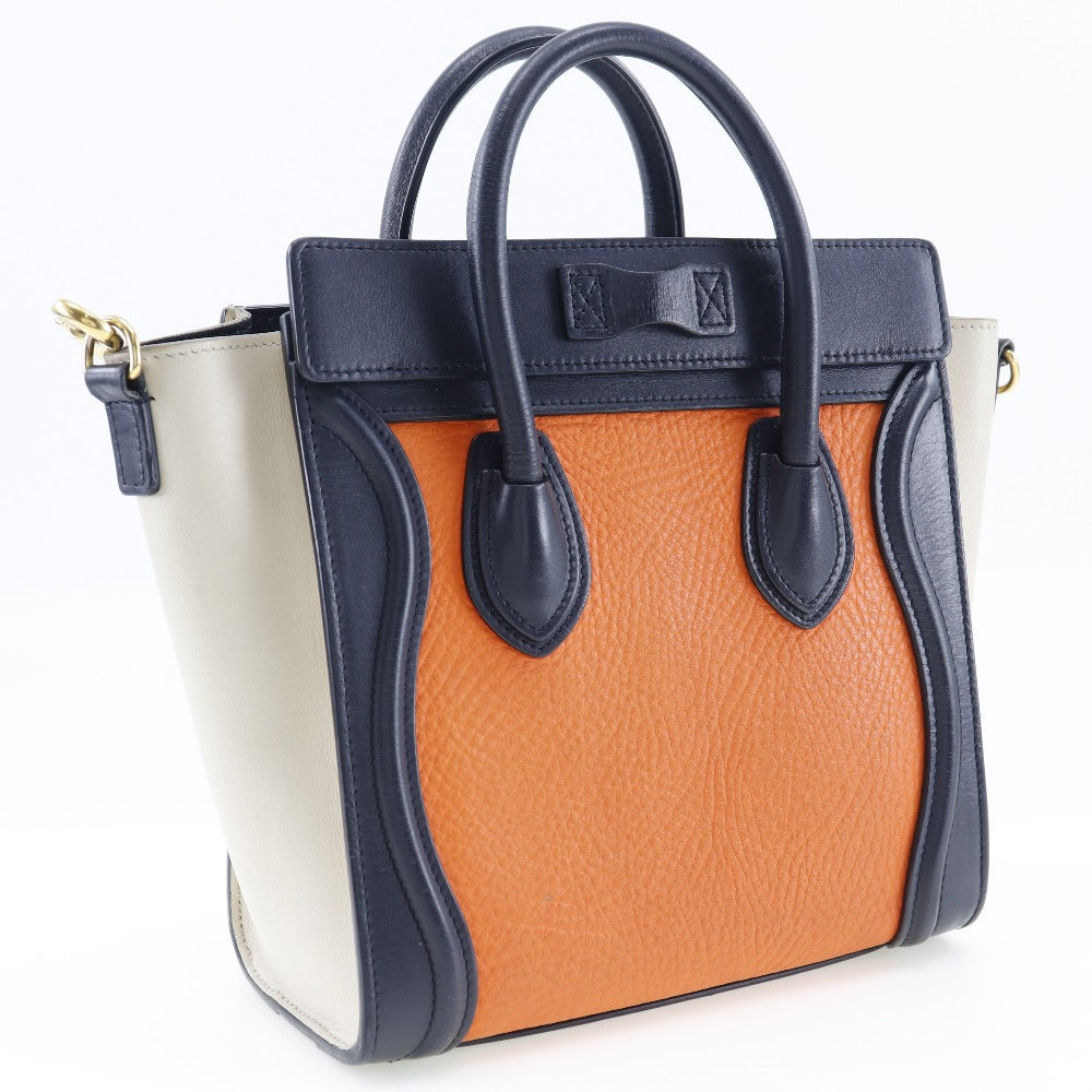 Shoulder Bag Calfskin Luggage Nano Shopper Women Black