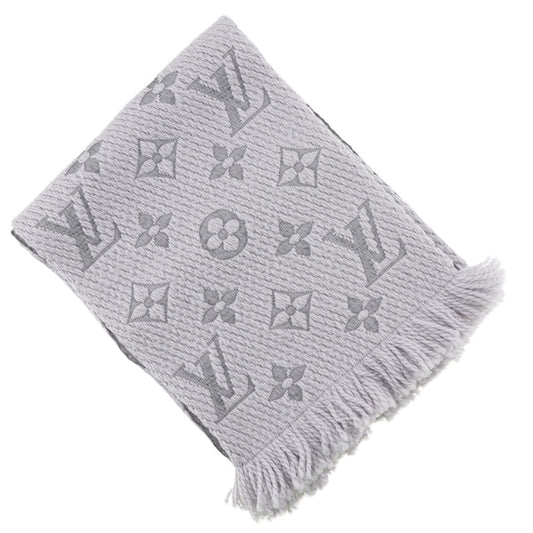 Louis Vuitton Scarf silk Esharp Logomania Wool Gray Apparel