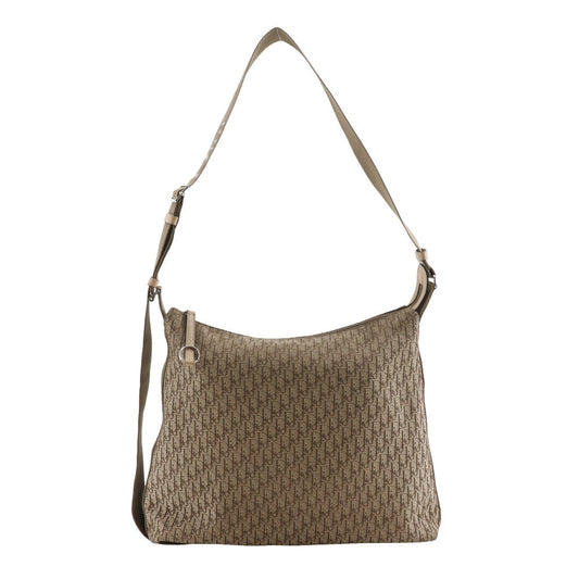 Dior Christian Shoulder Bag Ru Trotter Unisex(Unisex) Canvas Beige