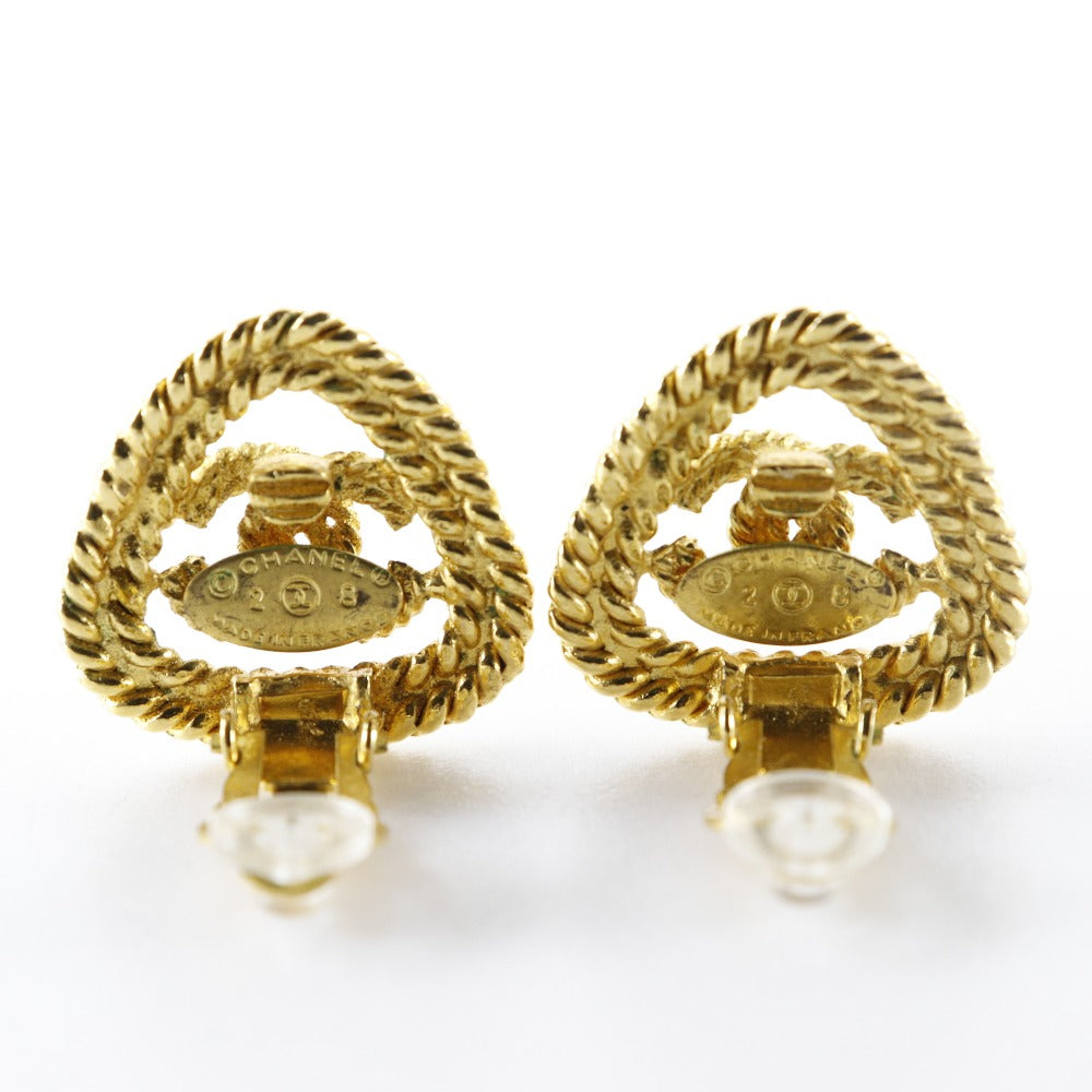 Gold Plated Coco Mark Earrings Jewelry Soft