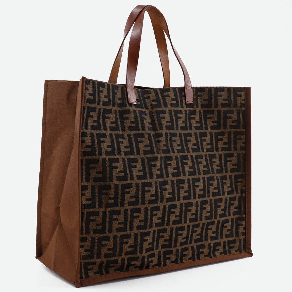 Fendi Handbag 8Bh235 Gkf Tote Bag Zucca Unisex Unisex Canvas Nylon Brown
