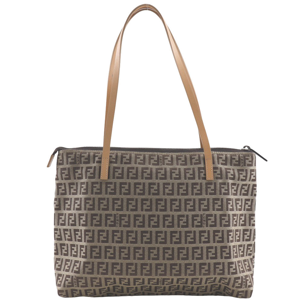 Fendi Tote Bag 8Bh022 Zucchino Women Canvas Brown