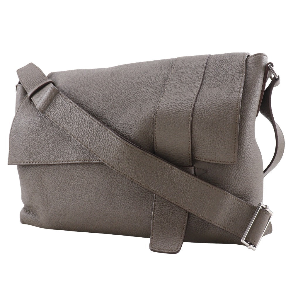 Hermes Shoulder Bag Taurillon Clemence Sac Alfred Mens Brown